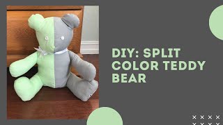 Split Color Teddy Bear  Kawaii AF  My First Custom Bear  Simplicity Pattern 9524 [upl. by Asined810]