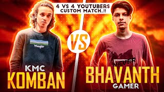 KMC KOMBAN Vs Bhavanth Gamer🥵ഇജ്ജാതി YouTubers Custom Match😳🔥Must Watch Match Garena Free Fire [upl. by Eneg]