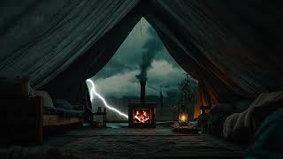 Rain on Canvas Tent No Thunder  Rain Ambience  Rain Sounds for Sleeping [upl. by Bird770]