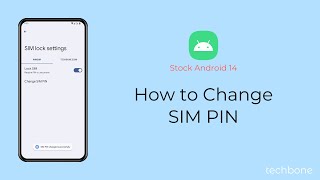 How to Change SIM PIN Android 14 [upl. by Notpmah]