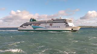 MV Ulysses Arrives at Holyhead 13th October 2020 Stabilized [upl. by Eleinad]