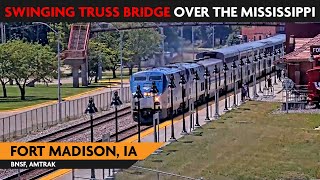 Fort Madison Iowa USA  LIVE RAILCAM  Virtual Railfan [upl. by Selden]