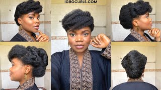 Quick amp Easy Natural Hairstyle on 4c Hair 4c Natural Hair Updo Shorts YOUTUBESHORTS [upl. by Bordie]