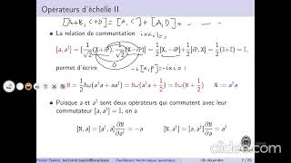 PHY 321 Chapitre Oscillateur Harmonique Quantique Part 1 [upl. by Zischke]