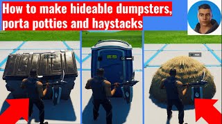 How to make HIDEABLE OBJECTSPROPS in FORTNITE CREATIVE tutorial Outdated [upl. by Anelra]