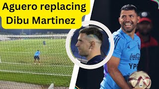 Sergio Aguero in Dibu Martinez mode  Kun is back as Goalkeeper in Argentina [upl. by Sonia]