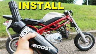 Pocket Bike DOUBLE NOS Kit Install First Test Ride [upl. by Delaine]