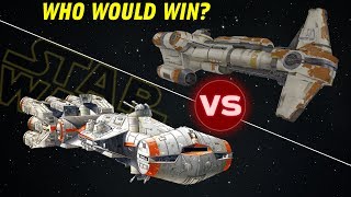 Hammerhead Corvette Rogue One vs CR90 Blockade Runner  Star Wars Who Would Win [upl. by Ursel]