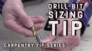 Drill Bit Sizing Tip  Carpentry Tip Series [upl. by Ramilahs]