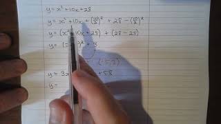 Completing the square for quadratics [upl. by Verile]