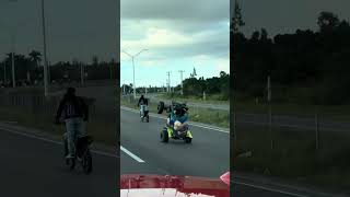 Caught Miami Bikers Going Crazy On My Way To Work nationwidebikelife [upl. by Lib935]