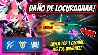 ¡LOS NUEVOS EMBLEMAS VUELVEN A LAYLA INVENCIBLE LAYLA TOP 1 GLOBAL 957 WINRATE  MOBILE LEGENDS [upl. by Yrocaj]