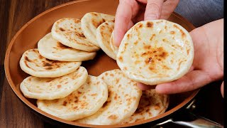 Quick flatbread in 10 minutes No yeast No oven Perfect for breakfast Everyone can make [upl. by Jaquenetta]