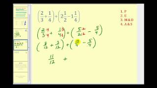 Order of Operations Involving Mixed Numbers [upl. by Yelsel]