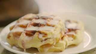 How to Make Cinnamon Roll Waffles [upl. by Adkins]