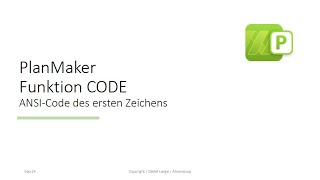 PlanMaker Funktion CODE [upl. by Ijok]