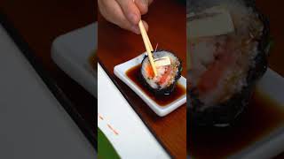 Tempura Sushi Roll In A Restaurant Tempura sushi restaurant viralvideo shorts vlog luisbridge [upl. by Abehsile323]