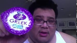 Dannon Light amp Fit Nonfat Greek Yogurt BlueBerry Review [upl. by Nefets]