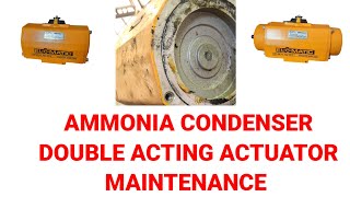 AMMONIA CONDENSER  DOUBLE ACTING ACTUATOR REPAIR amp MAINTENANCE  EIOMATICS ACTUATORS [upl. by Enelehs266]