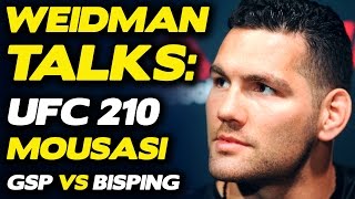 Chris Weidman Believes Hell BREAK Gegard Mousasi talks GSP vs Bisping  UFC 210 [upl. by Elijah]