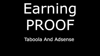 Earning Proof  Taboola And Adsense [upl. by Elisabeth]