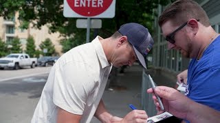 Texas Rangers pitcher Jacob deGrom arrives in Frisco Texas before his first start since April 2023 [upl. by Nodaj]