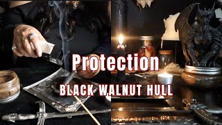 Black Walnut Hull Protection Magick protection candle magic [upl. by Ybanrab]