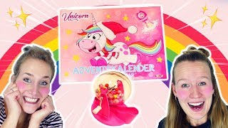 Einhorn ADVENTSKALENDER LOTTERIE Challenge NINA VS KATHI Wer öffnet die besten Türen Craze Unicorn [upl. by Nava108]