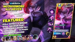 NEW Script Skin Chou KOF Iori Yagami No Password  Effect amp Voice  New Patch Mobile Legends [upl. by Wynn761]