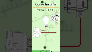 Como instalar um interruptor simples eletrica eletricista eletricidade trickdrawing [upl. by Aile]