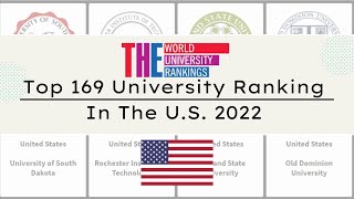 2022Top 169 US University 2022 ｜TIMES World University Ranking 2022 [upl. by Verdie]