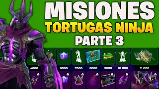 COMO COMPLETAR TODAS LAS MISIONES DE LAS TORTUGAS NINJA EN FORTNITE PARTE 3  PELEA Y COWABUNGA [upl. by Laurens]