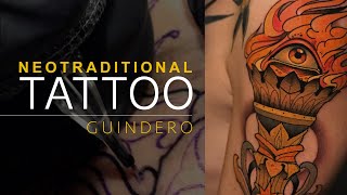 🔥 NEO TRADITIONAL TORCH 🔥Tattoo TIMELAPSE [upl. by Fey]