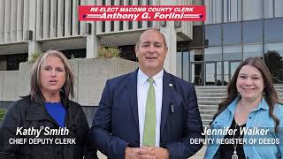 ReElect Macomb County Clerk Anthony G Forlini [upl. by Prestige]