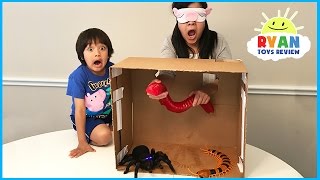 Whats in the Box Challenge Parent vs Kid with Ryan ToysReview [upl. by Balas]