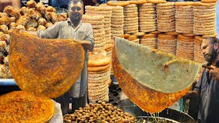 Lahori Katlama  Deep Fried Desi Pizza  Katlama Recipe  Lahore Street Food  Pakistan Street Food [upl. by Akimihs546]