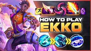 HOW TO PLAY EKKO SEASON 14  BEST Build amp Runes  Season 14 Ekko guide  League of Legends [upl. by Nnylyt946]