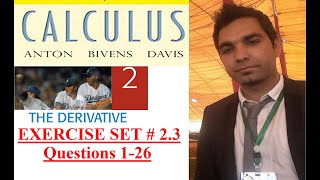 Calculus Ch  2 Ex  23 Question 126 Techniques of Differentiation Howard Anton 10th Ed [upl. by Aiselad]