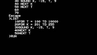 BBC Micro sound demo [upl. by Farlee733]