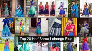 Top 20 Half Saree Lehenga Blue Ideas 1 [upl. by Wood183]