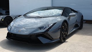 Lamborghini Huracan Tecnica  Grigio Telesto  Full XPEL PPF  Black Roof  Veloce Autoworks  4K [upl. by Adnalram]