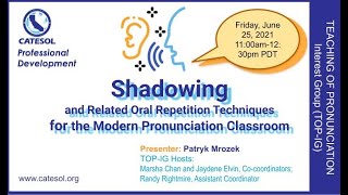 Shadowing for the Modern Pronunciation Classroom [upl. by Nylssej499]