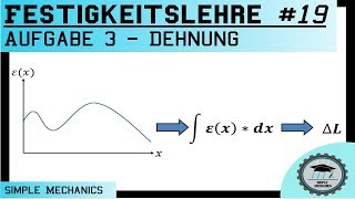 Festigkeitslehre 19 Dehnung  Beispielaufgabe Nr3 [upl. by Bashemeth]