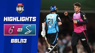 Sydney Sixers v Adelaide Strikers  BBL13 [upl. by Wagshul26]