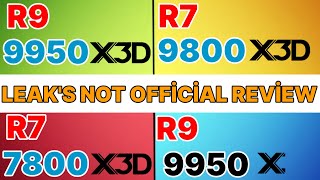 9800X3D VS 7800X3D VS R9 9950X3d VS 9950x Ryzen 9000x3d GAMİNG Test leaks [upl. by Nossyla]