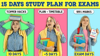 15 DAYS PLAN TO STUDY FOR EXAMS RIGHT way to study for exams [upl. by Litt]