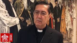 Mgr Miguel Angel Ayuso Guixot réagit au décès du cardinal Tauran [upl. by Atis]