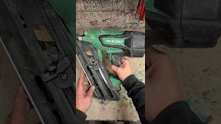 Quick and simple fix on a Hikoki cordless nail gun Id say someone was red faced over this one [upl. by Teleya]