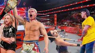 WWE 25 July 2024 Rhea Ripley Betrays Dominik Mysterio Vs Cody Rhodes most brutal match 🤕 [upl. by Bolan]