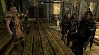 Kaidan amp the Wolf Twins ask Jarl Balgruuf to have the wedding in Whiterun [upl. by Ahsemad609]